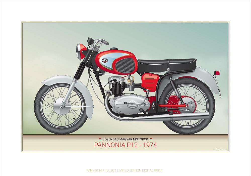 Pannonia P12 piros 1974